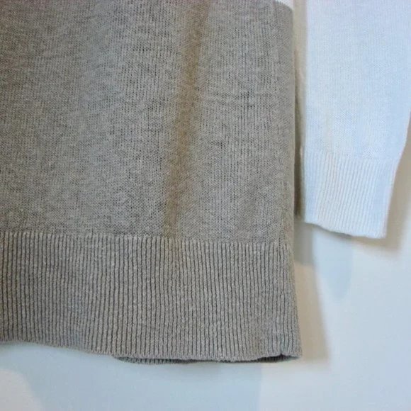 Banana Republic Linen Knit Open Front Sweater Cardigan Cream Tan Size Small - Picture 9 of 11